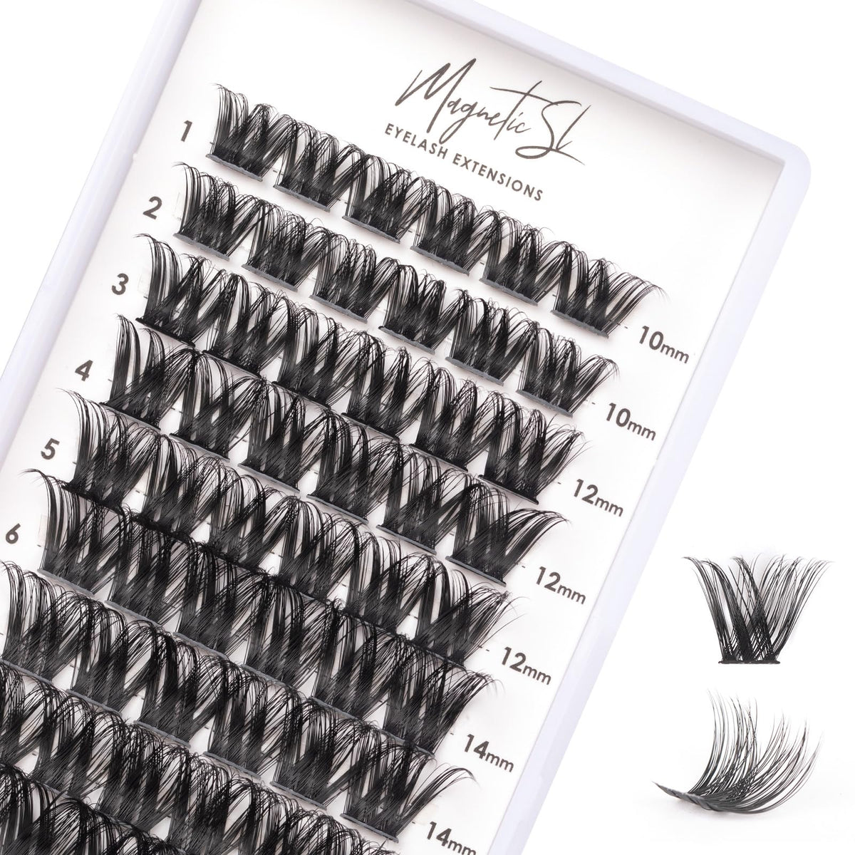 Pestañas en racimo Magnetic SL 72 puntas naturales para un aspecto suave y realista.