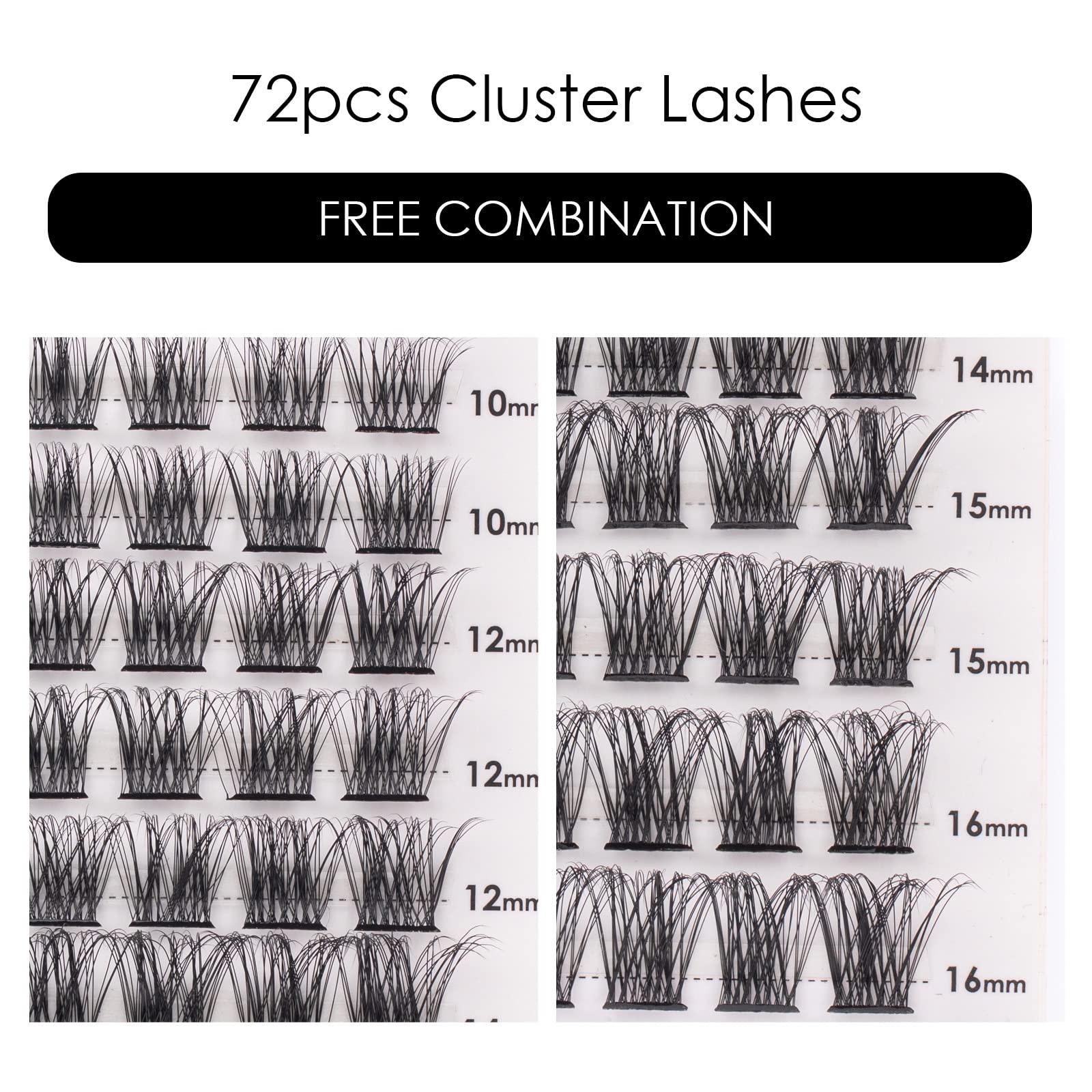 Magnetic SL Cluster Lashes kit longitud 10-16 mm para distintos ojos.