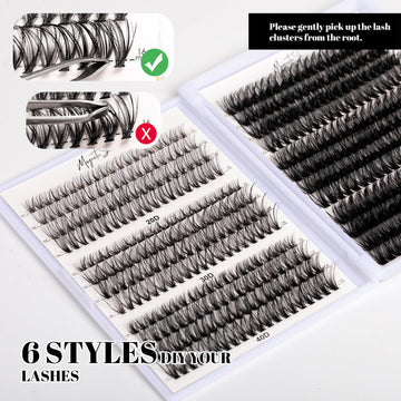 Magnetic SL estilos de pestañas en bandeja, 6 opciones para natural o dramático.