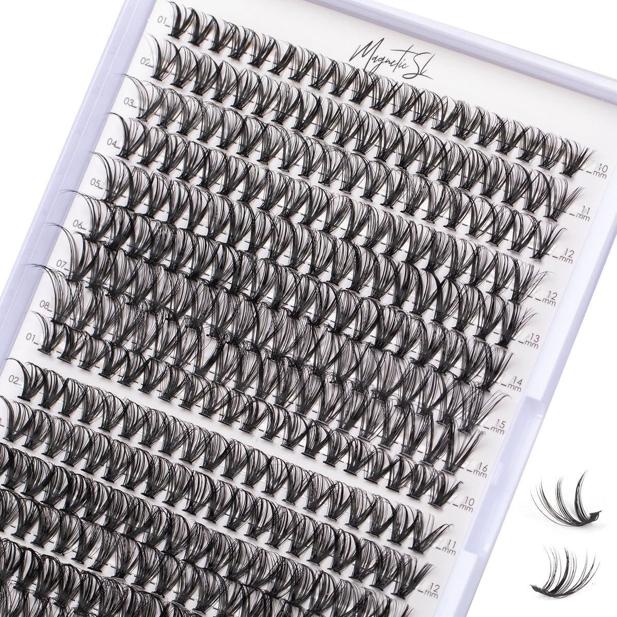Magnetic SL Racimos de Pestañas, bandeja 320, aplicación rápida y resultados naturales.
