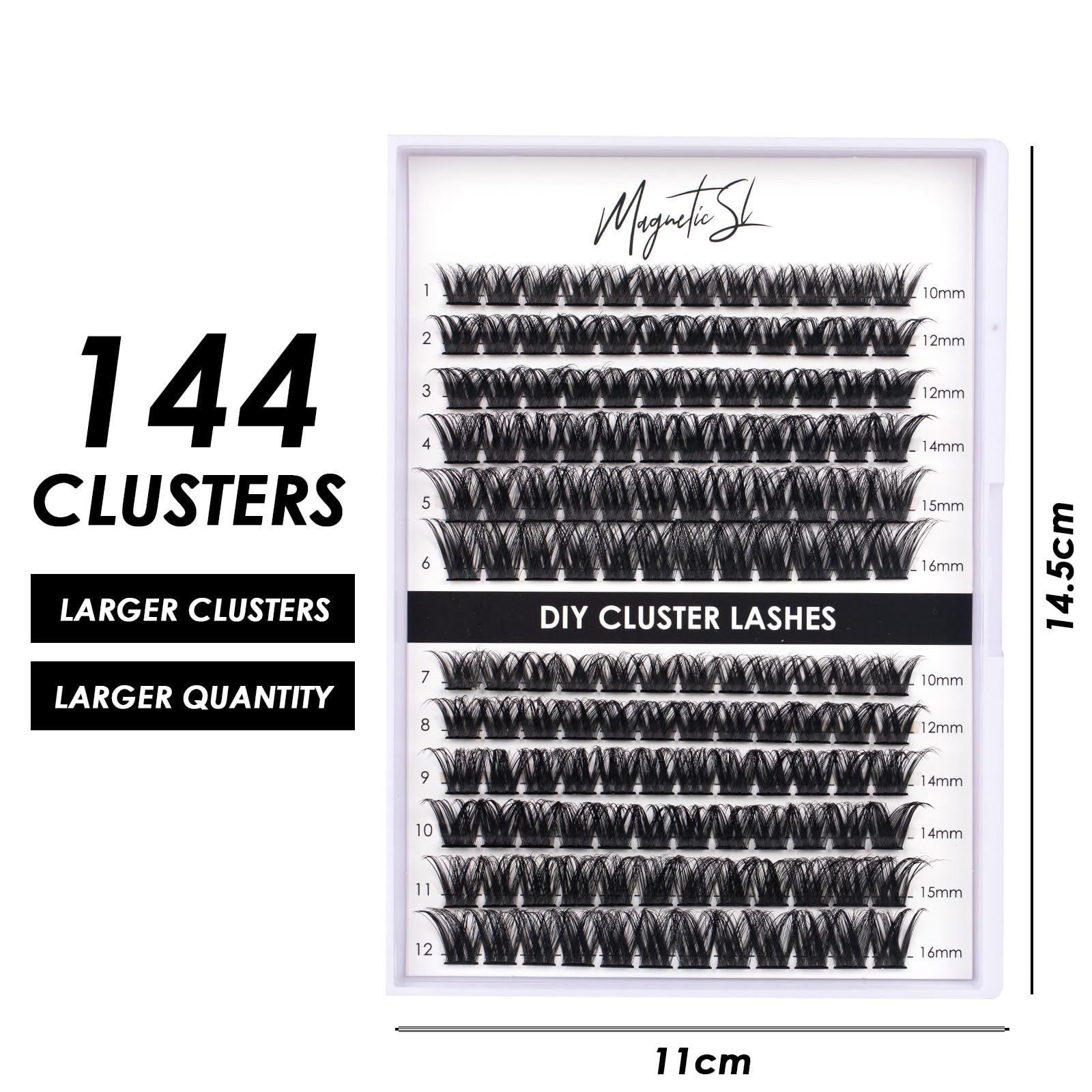 Magnetic SL racimos de pestañas listos para aplicar con pinzas y lograr naturalidad.