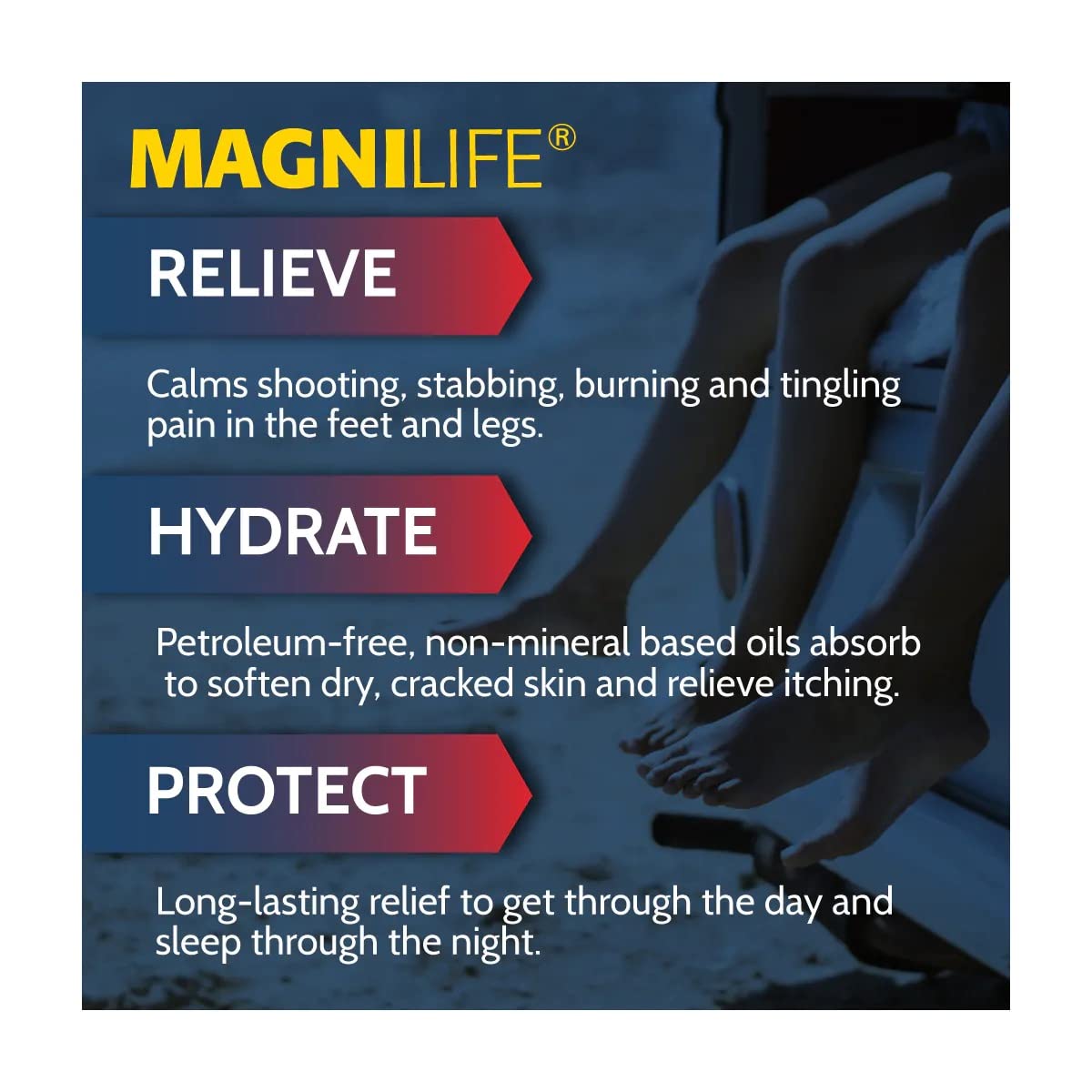 MagniLife Bien-etre Pieds Usage Quotidien: revitalise et apaise la peau sensible.