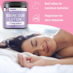 Magnum Solace textura hidratante de rápida absorción lavanda para piel suave.
