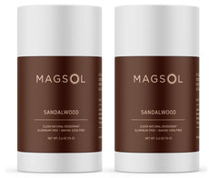 MagSol Organics MAGSOL deodorant bottle with sandalwood scent for all-day freshness