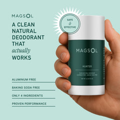 Application crèmeuse du Déodorant MagSol Organics Hunter Tobacco
