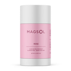 magsol organics desodorante magnesio para mujeres, frasco rosa, protección suave para el día