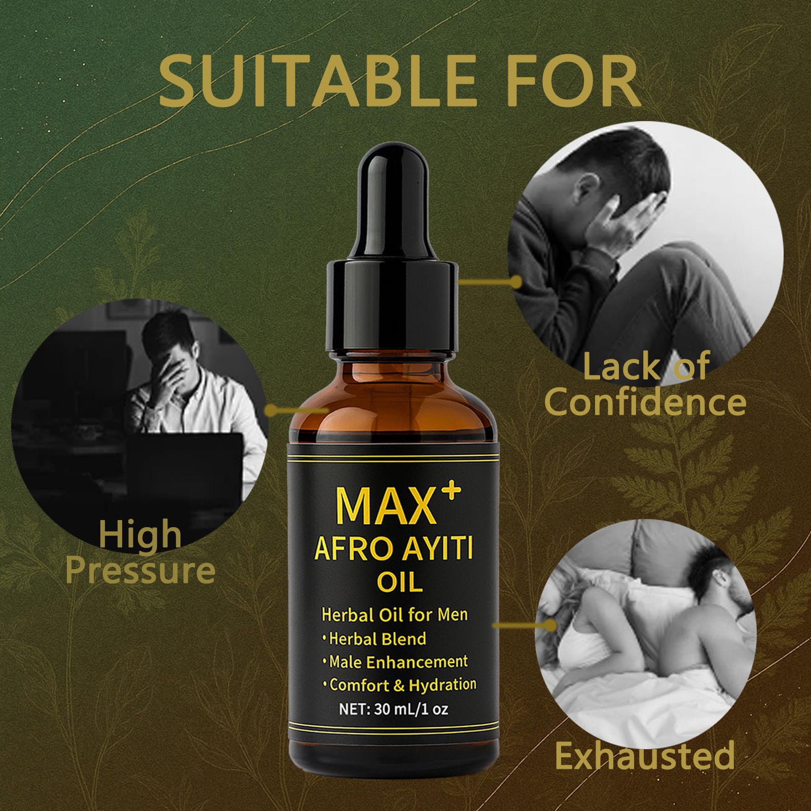 Maidlure Max+ Afro Ayiti Oil – convient à tous types de peau, soin doux
