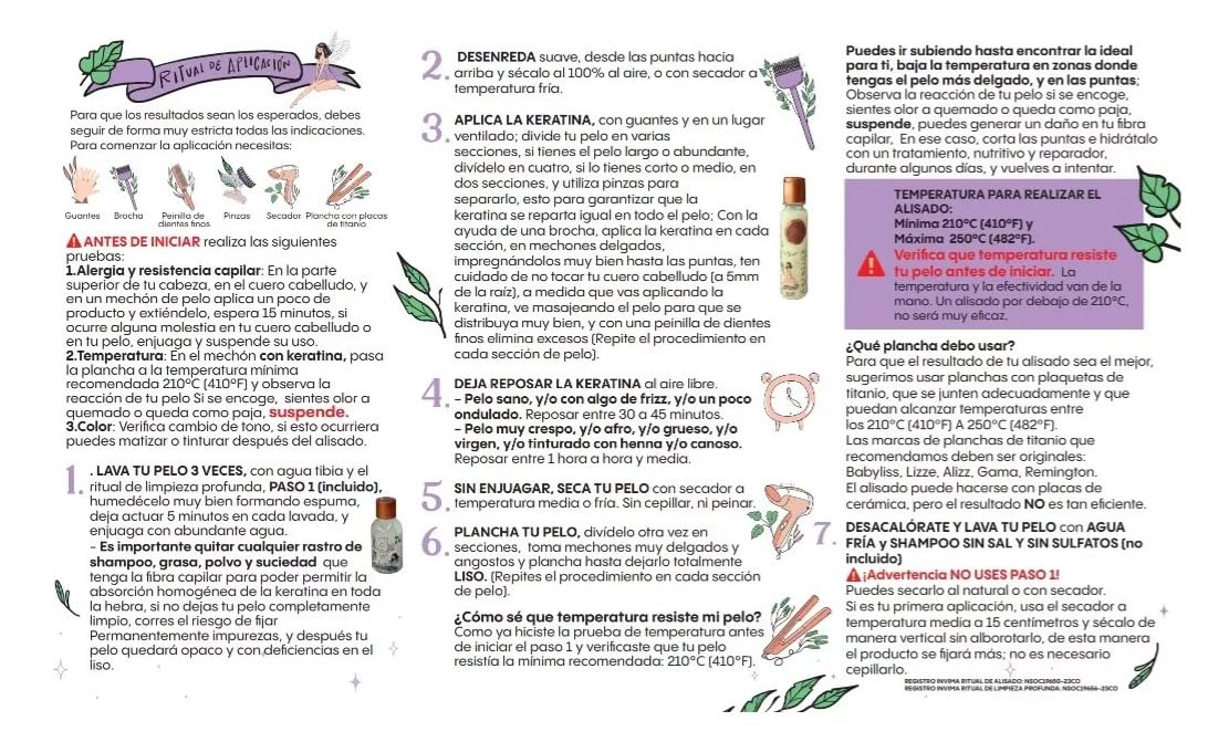 Maike Amour Ritual Botánico: folleto de instrucciones incluido.