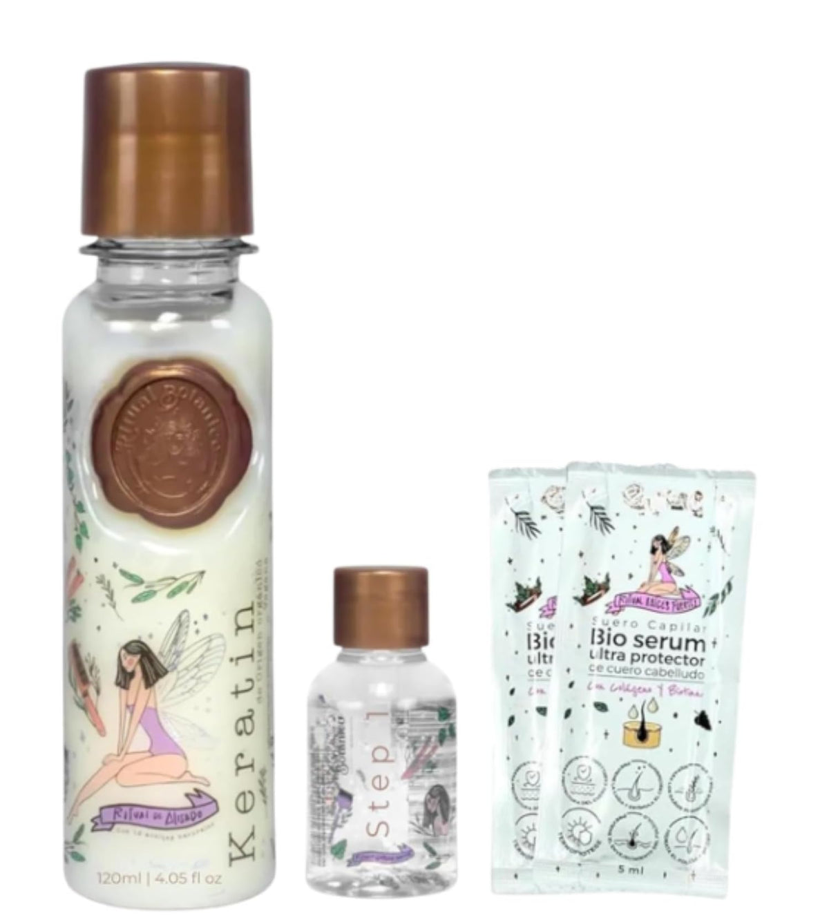 Maike Amour Ritual Botánico: frente del envase con brillo natural.