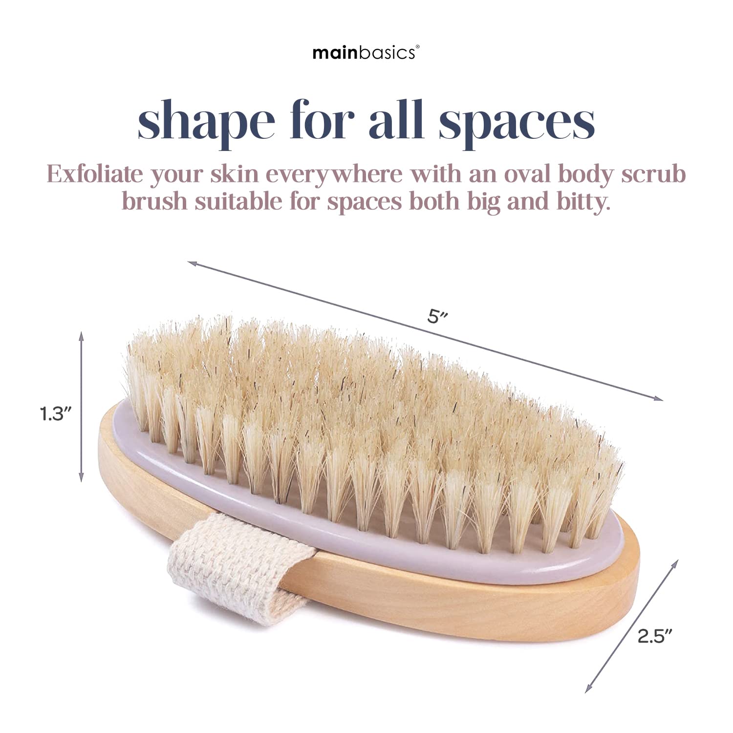 MainBasics cepillo seco corporal uso en seco para espalda y hombros