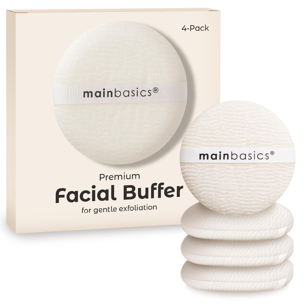 MainBasics discos exfoliantes faciales de 4 unidades para exfoliar suavemente la piel