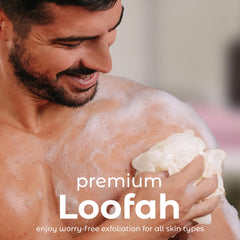 MainBasics lufa ducha malla fina: textura refinada para exfoliar uniformemente.