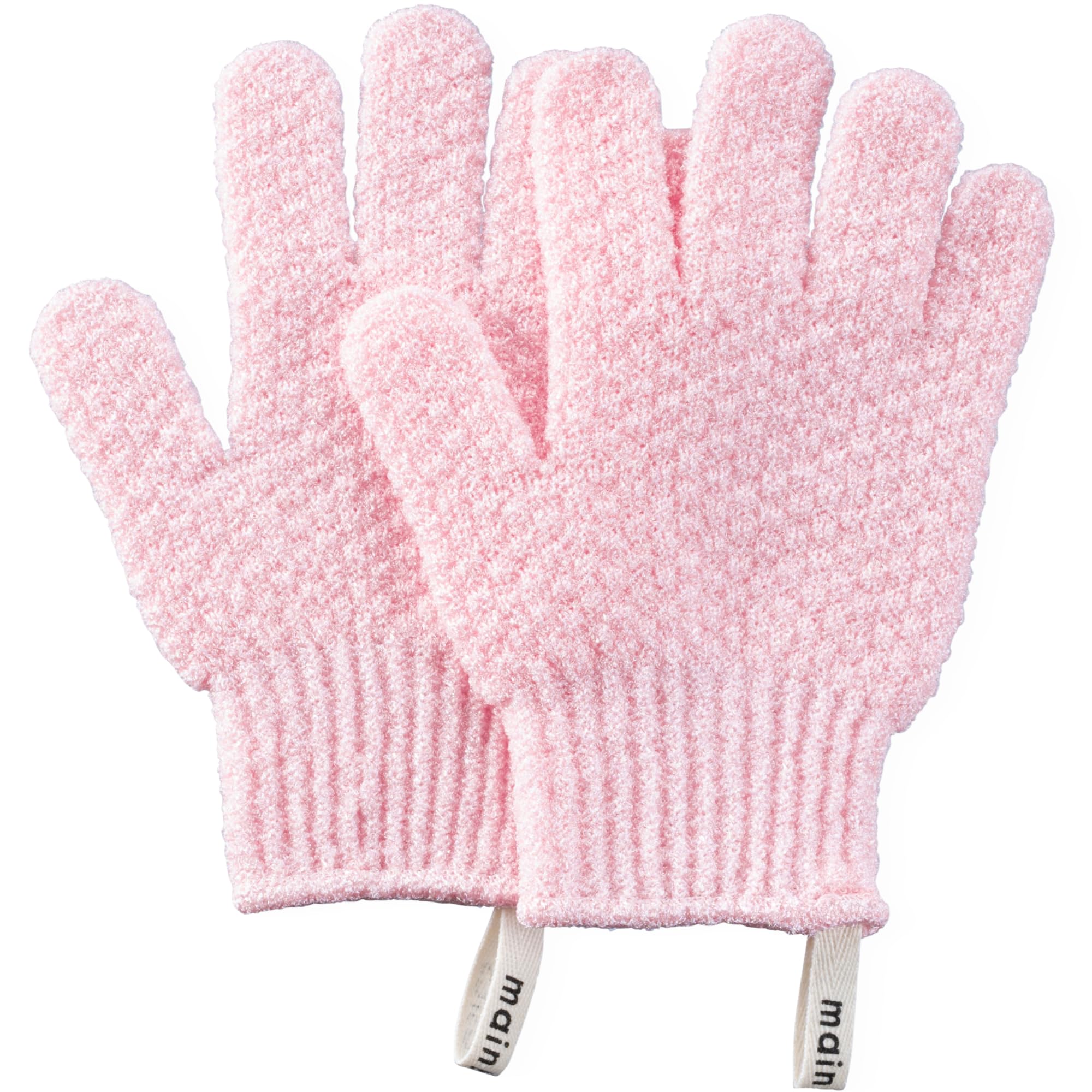 Guantes exfoliantes MainBasics con textura gruesa para exfoliación profunda