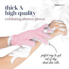 Guantes MainBasics de nylon, doble cara, para uso cómodo en la ducha