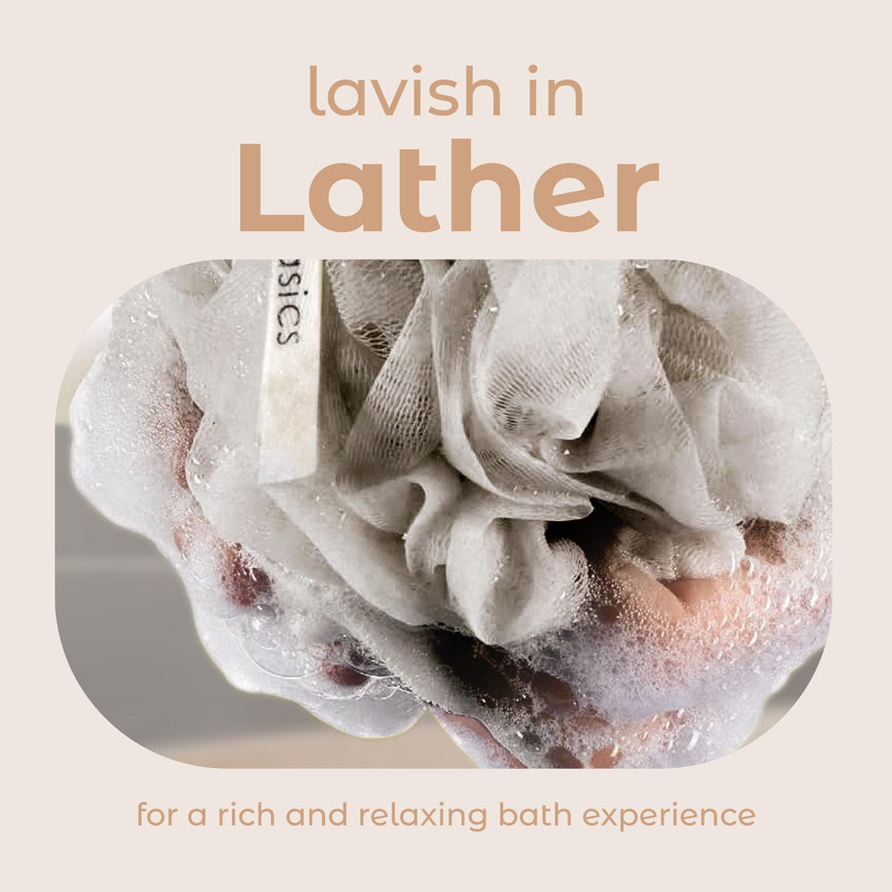 MainBasics lufa de baño espuma lujosa para limpiar
