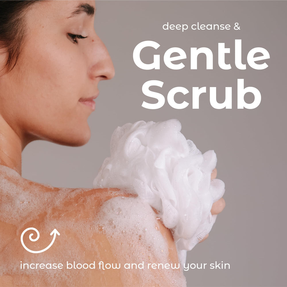 MainBasics lufa ducha generosa-espuma, experiencia de lavado lujosa.