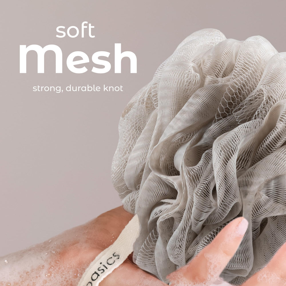 MainBasics lufa de ducha con nudo resistente para mayor durabilidad