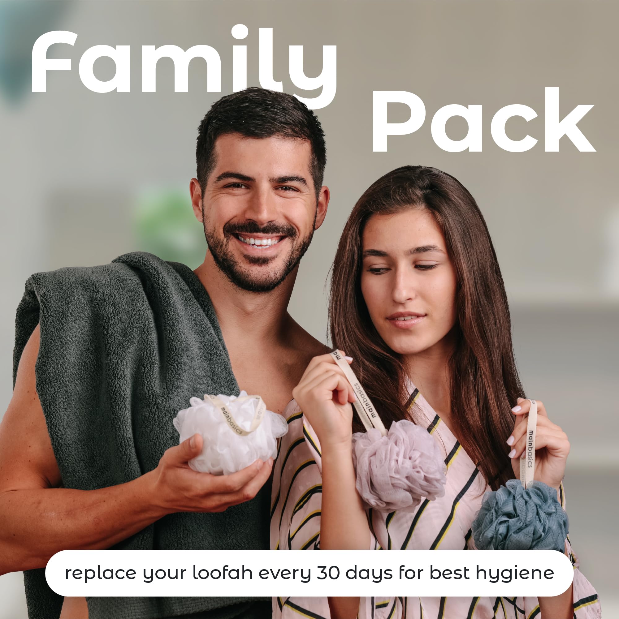 MainBasics lufa-ducha ideal para toda la familia.