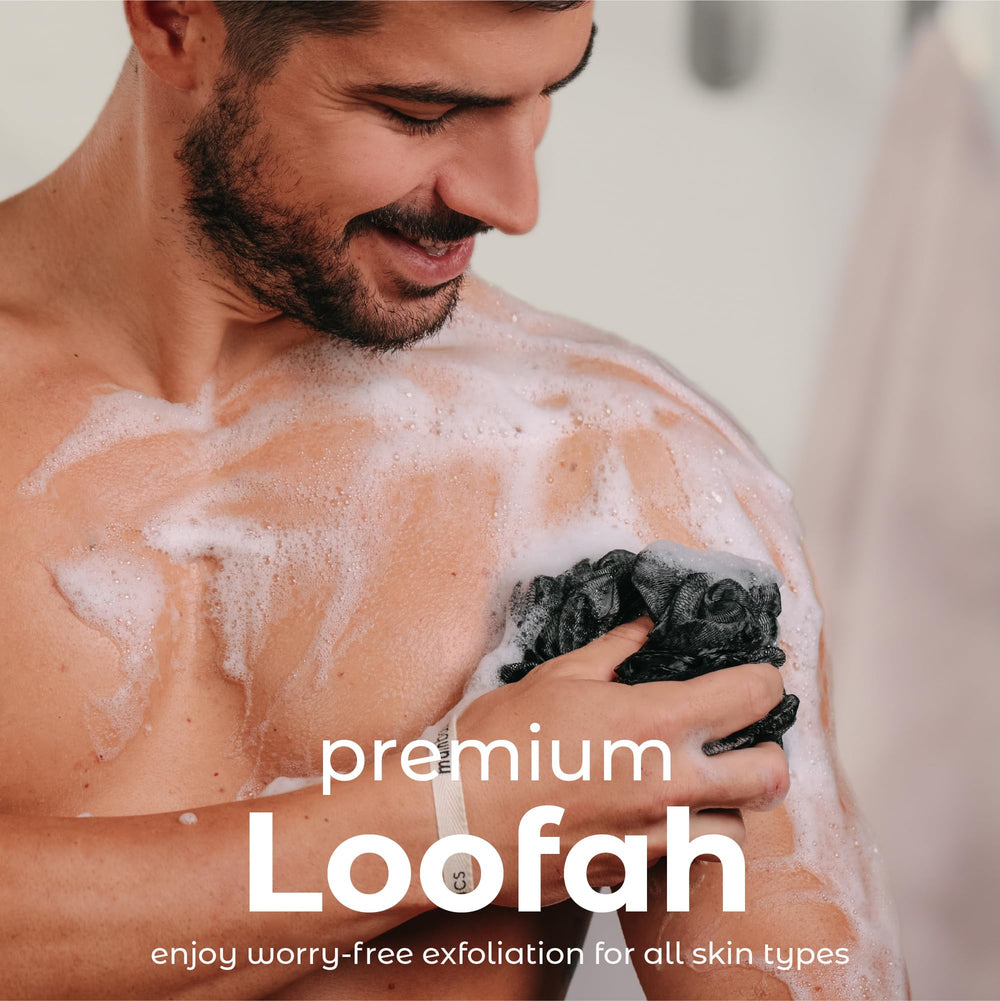 MainBasics lufa malla fina exfolia suavemente sin irritar la piel.