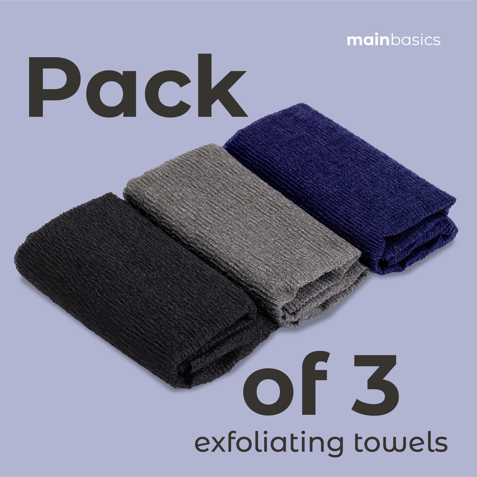 MainBasics: color negro hielo de toalla para aspecto elegante