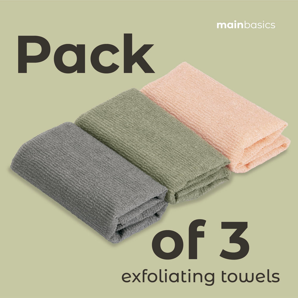 Set de 3 toallas MainBasics, ideal para rotar o regalar.
