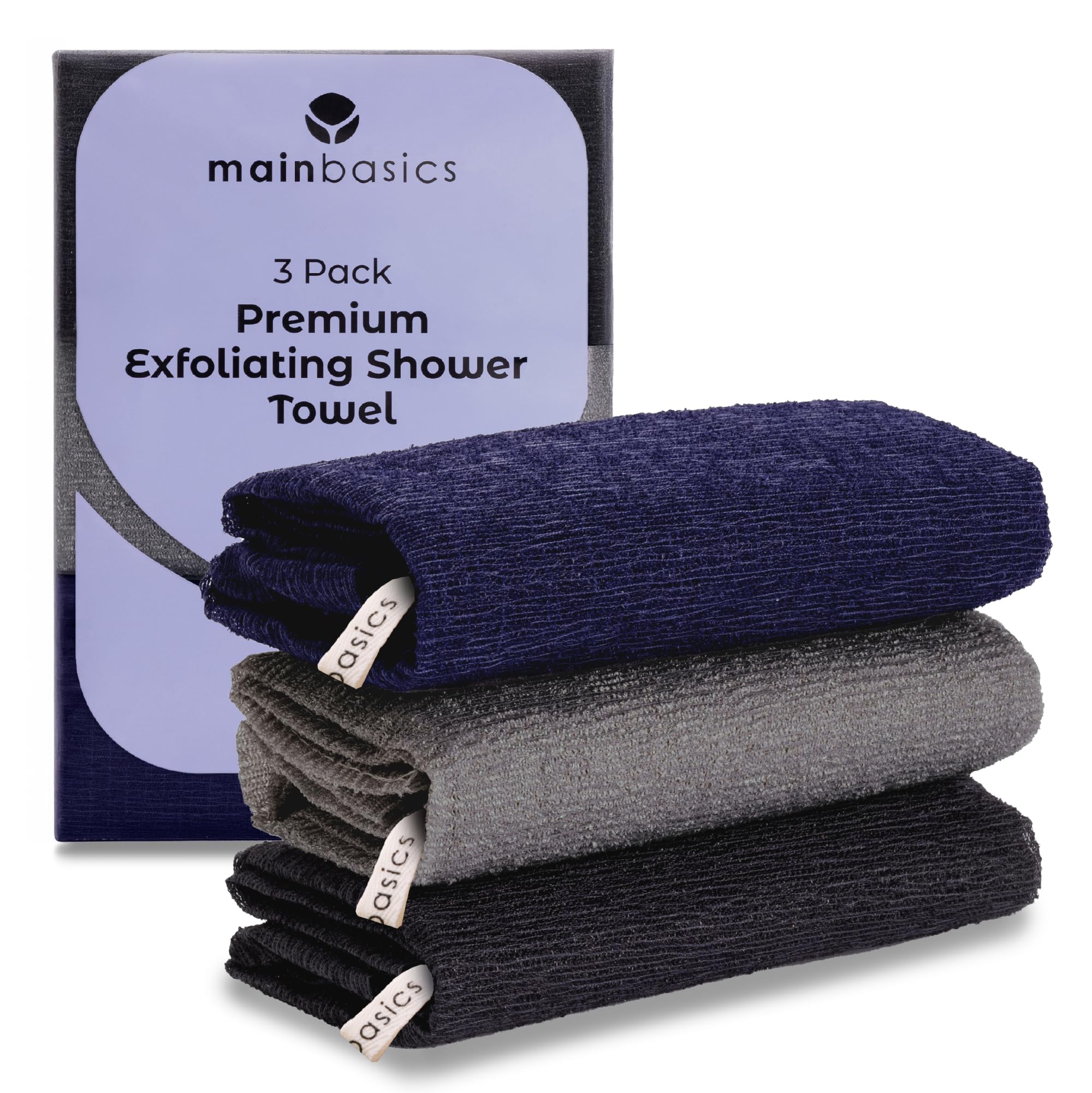 MainBasics: toalla exfoliante con textura para exfoliar suavemente la piel