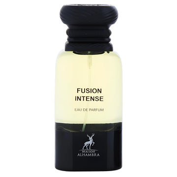 Maison Alhambra Fusion Intense, botella de 80 ml, fragancia duradera para uso diario y ocasiones especiales.