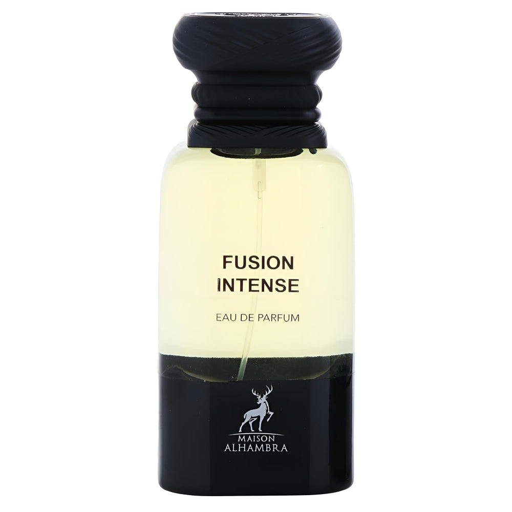 Maison Alhambra Fusion Intense, botella de 80 ml, fragancia duradera para uso diario y ocasiones especiales.