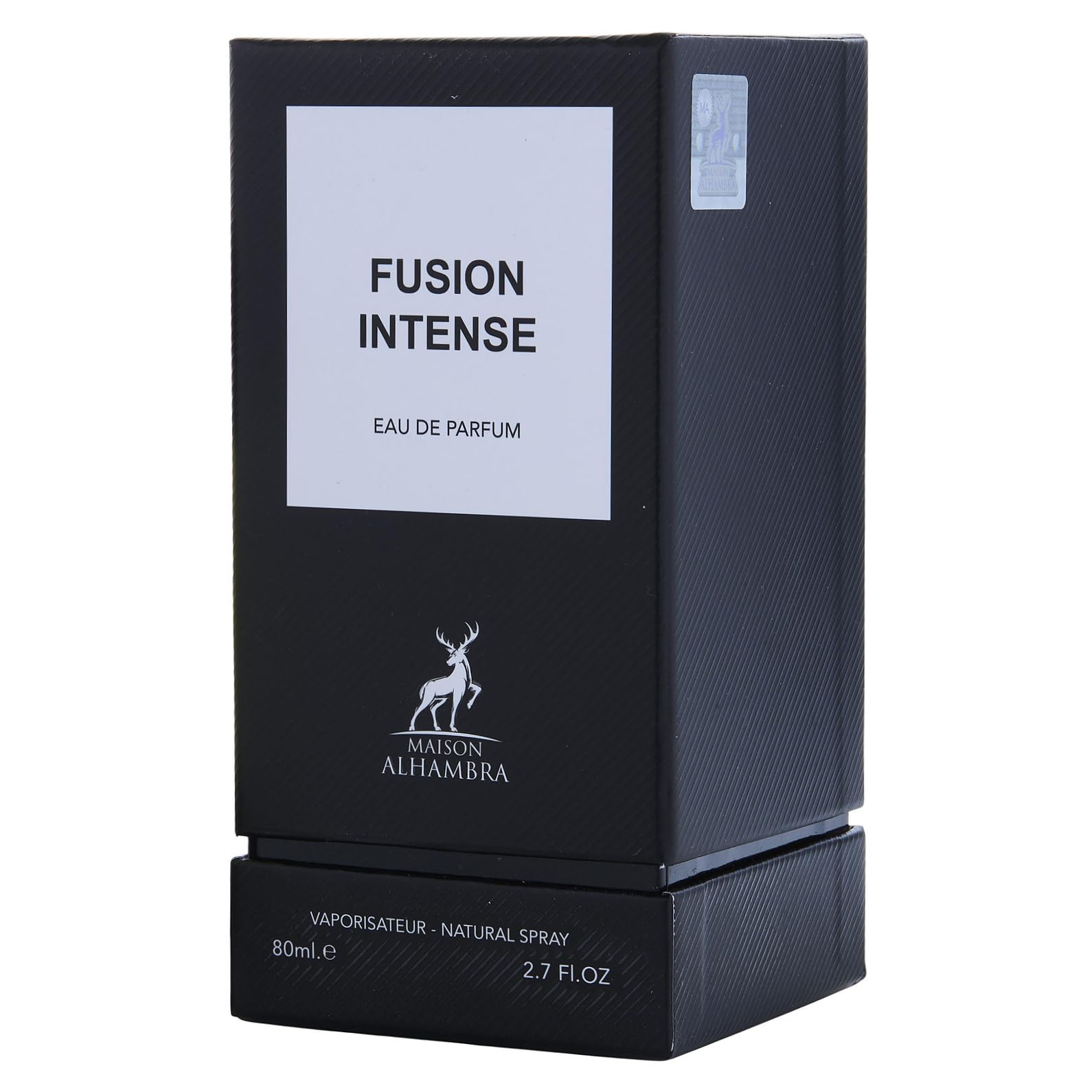 Maison Alhambra Fusion Intense, textura cuero en la base, ideal para momentos sofisticados.