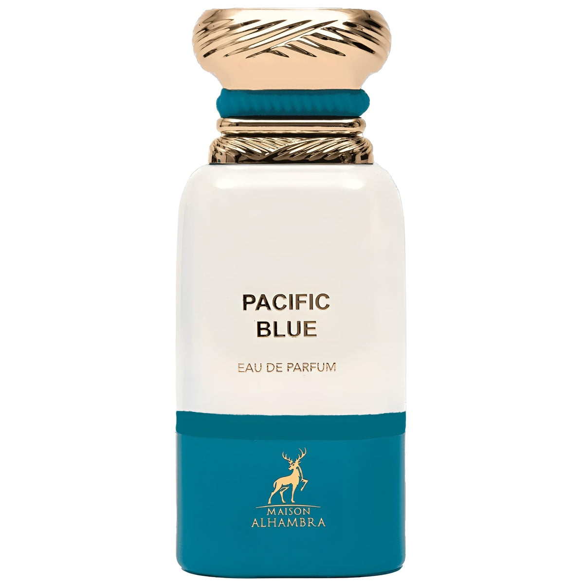 Maison Alhambra Pacific Blue EDP: botella elegante para una experiencia fresca y duradera.