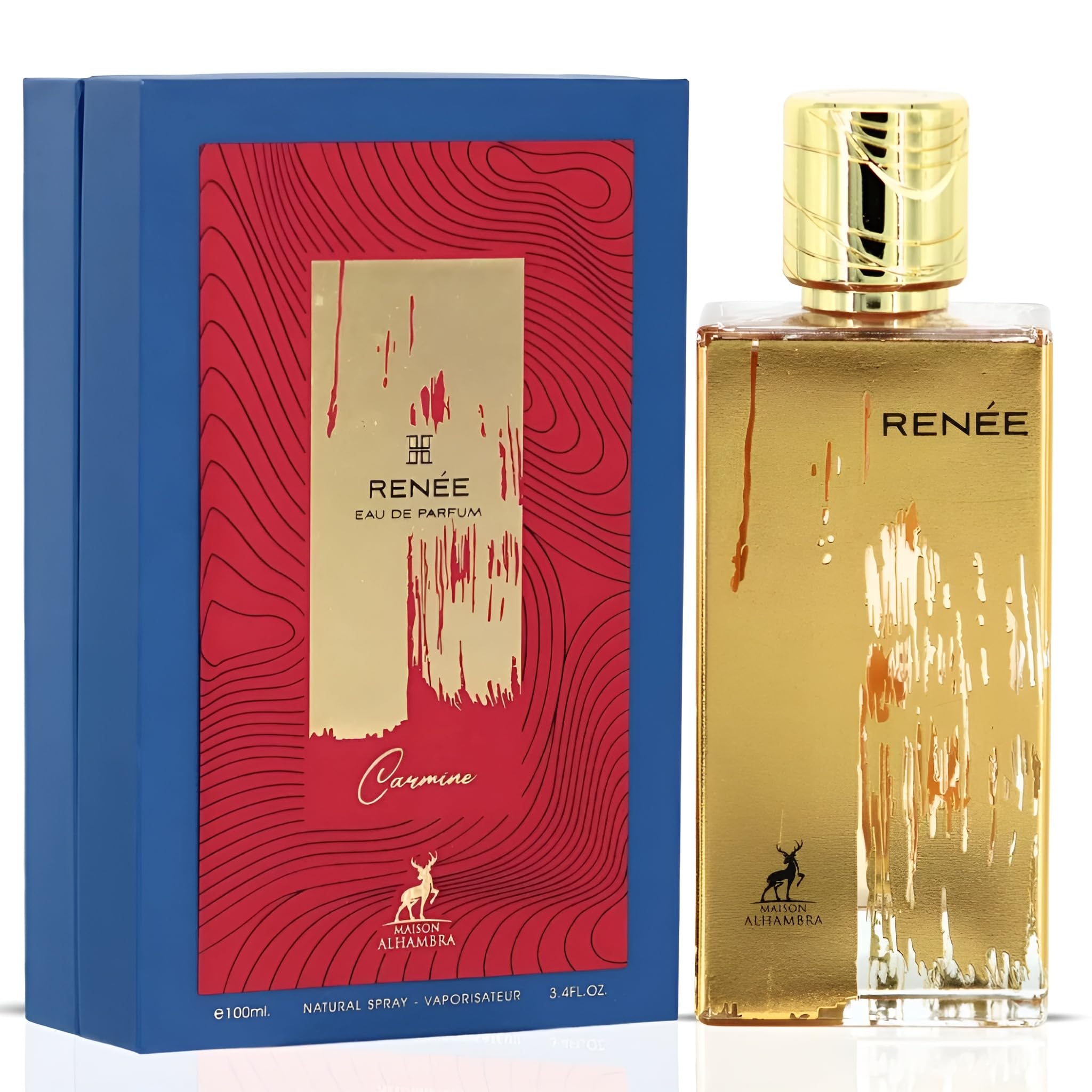 Empaque elegante de Renee Carmine, presentación de lujo para colección
