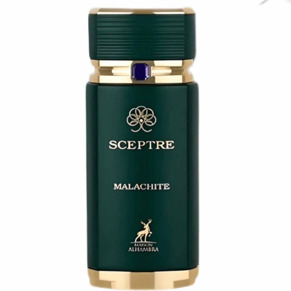 Maison Alhambra Sceptre Malachite: frasco frontal para estilo diario y presencia elegante.