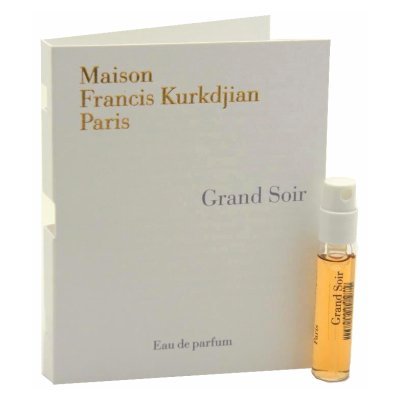 Maison Francis Kurkdjian Grand Soir, vial con atomizador de 2 ml, ideal para viaje y uso nocturno.