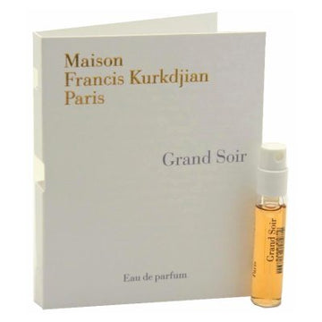 Maison Francis Kurkdjian Grand Soir, vial con atomizador de 2 ml, ideal para viaje y uso nocturno.