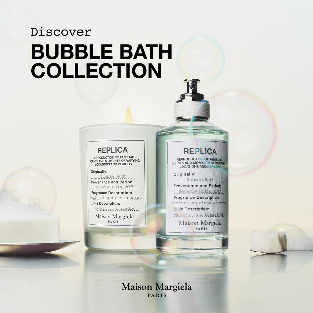 Maison Margiela Replica Baño de Burbujas almizcle blanco cierra con suavidad.