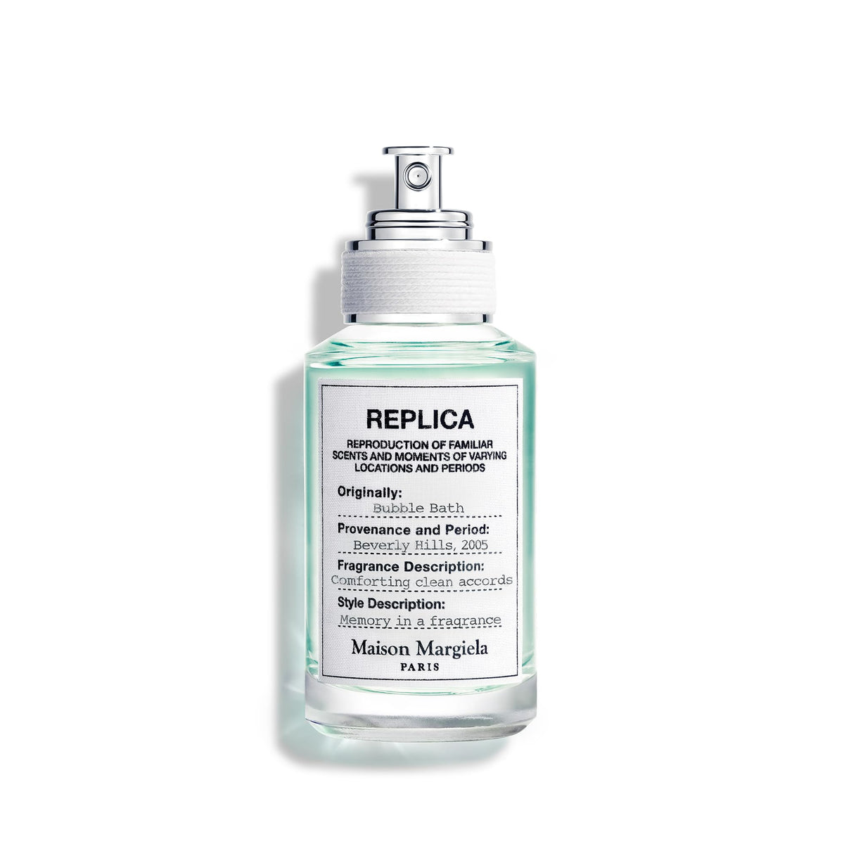 Maison Margiela Replica Baño de Burbujas: botella lista para relajación con burbujas aromáticas.