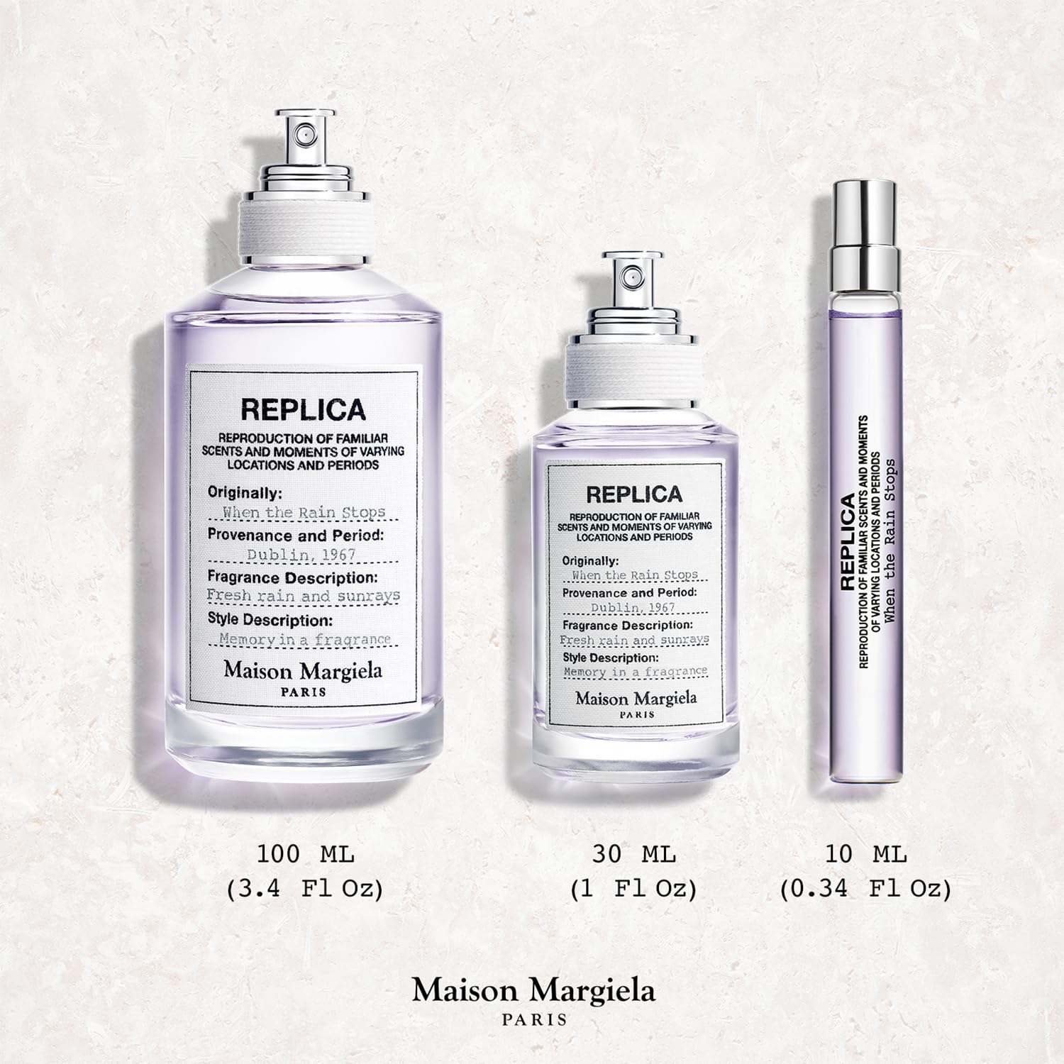 Maison Margiela Replica When the Rain Stops, fragancia unisex para momentos de calma tras la lluvia.