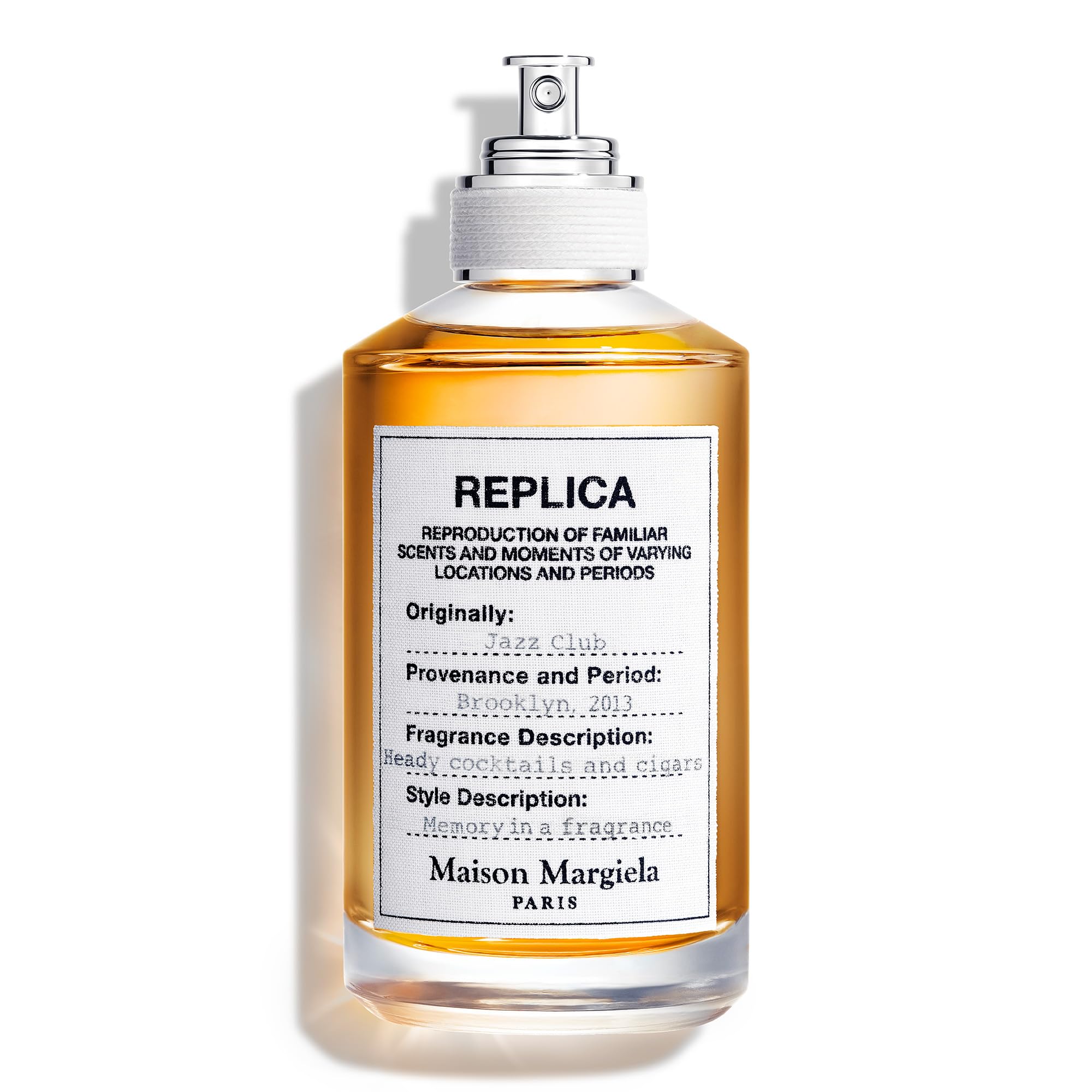 Maison Margiela Replica Jazz Club: la botella frontal para una presentación elegante