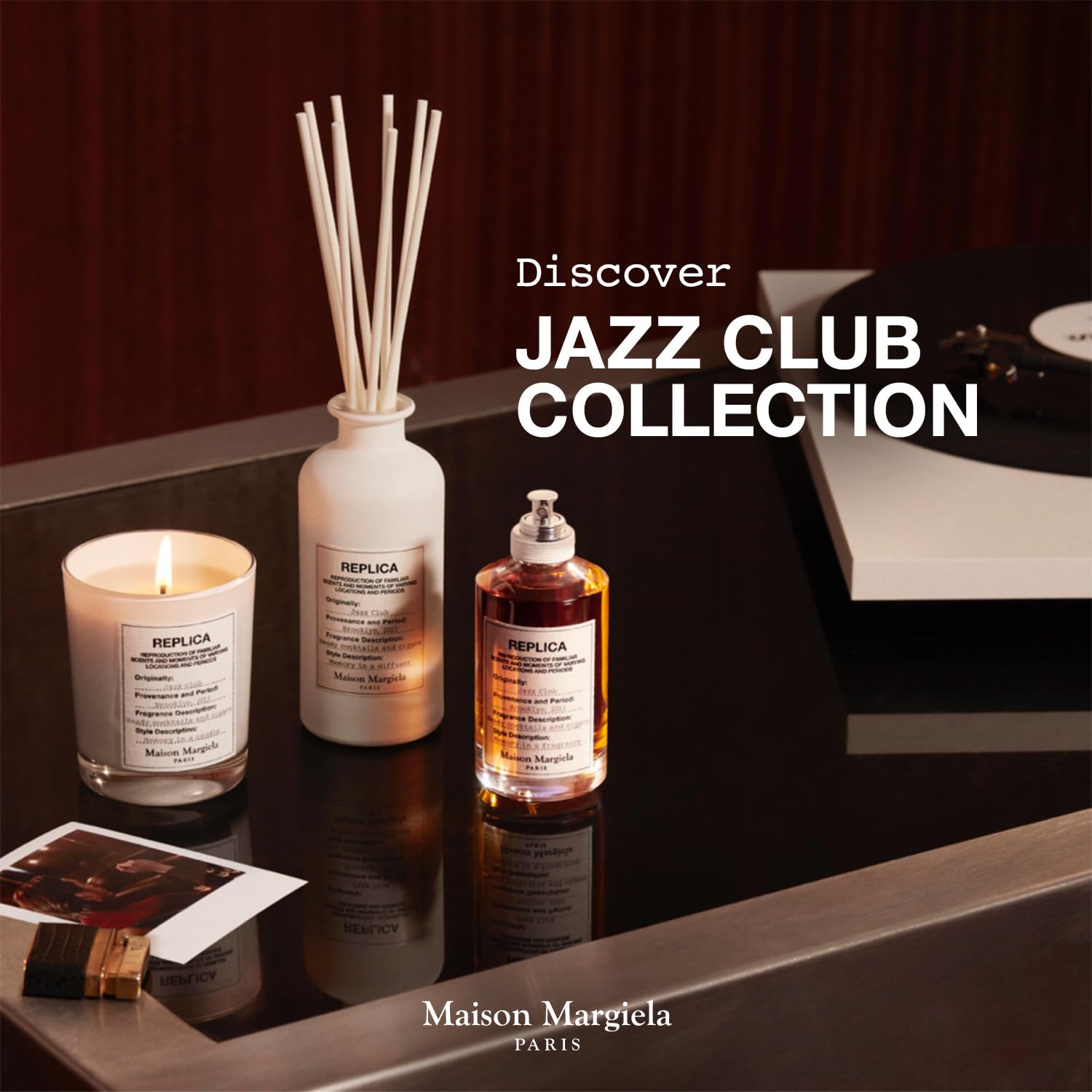 Maison Margiela Replica Jazz Club, escena de bar invita a explorar notas cálidas y especiadas