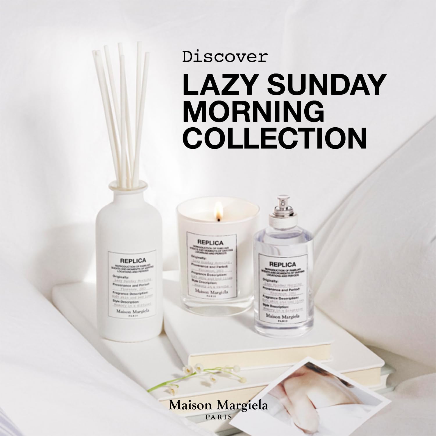 Escena de amanecer suave con la fragancia Lazy Sunday Morning.