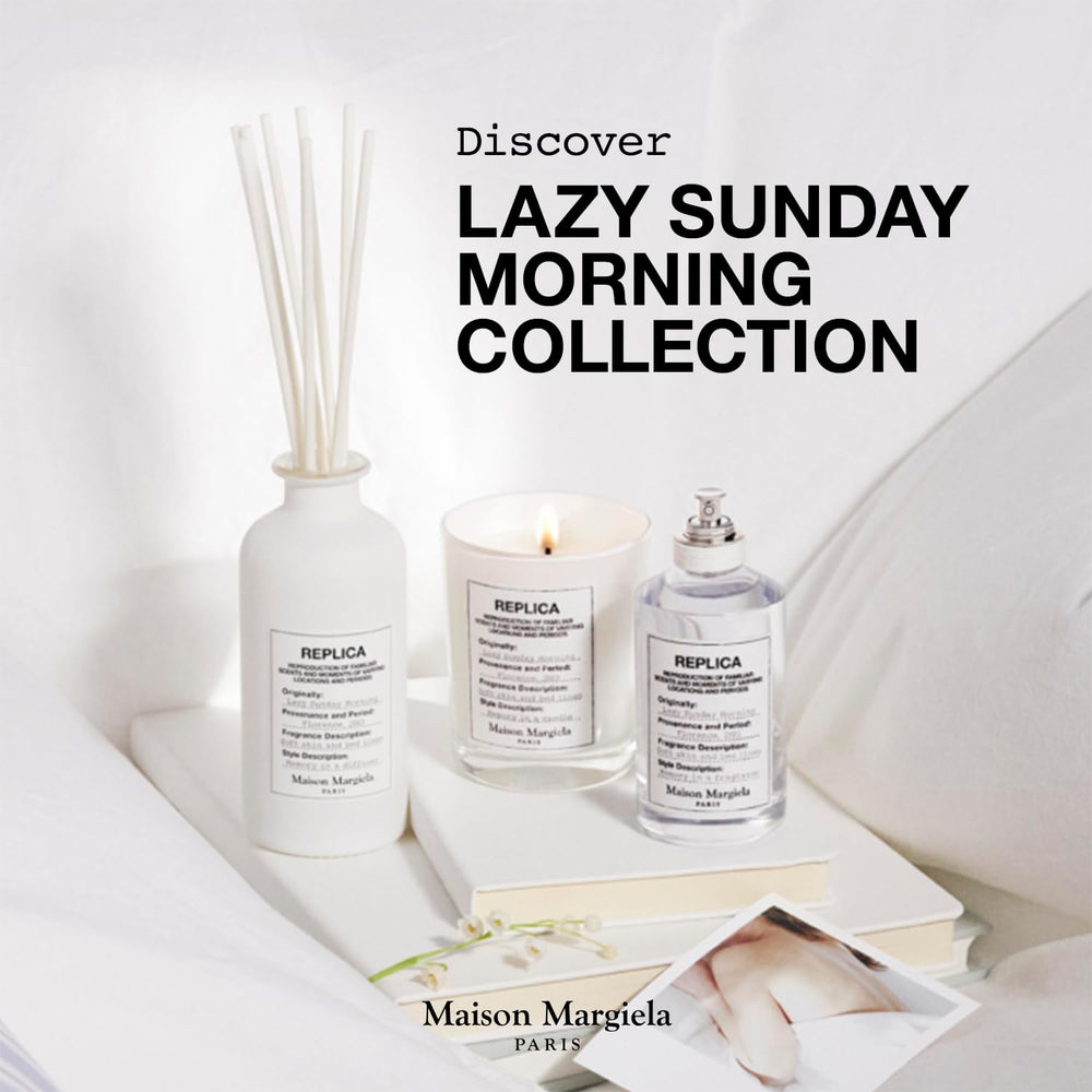 Escena de amanecer suave con la fragancia Lazy Sunday Morning.