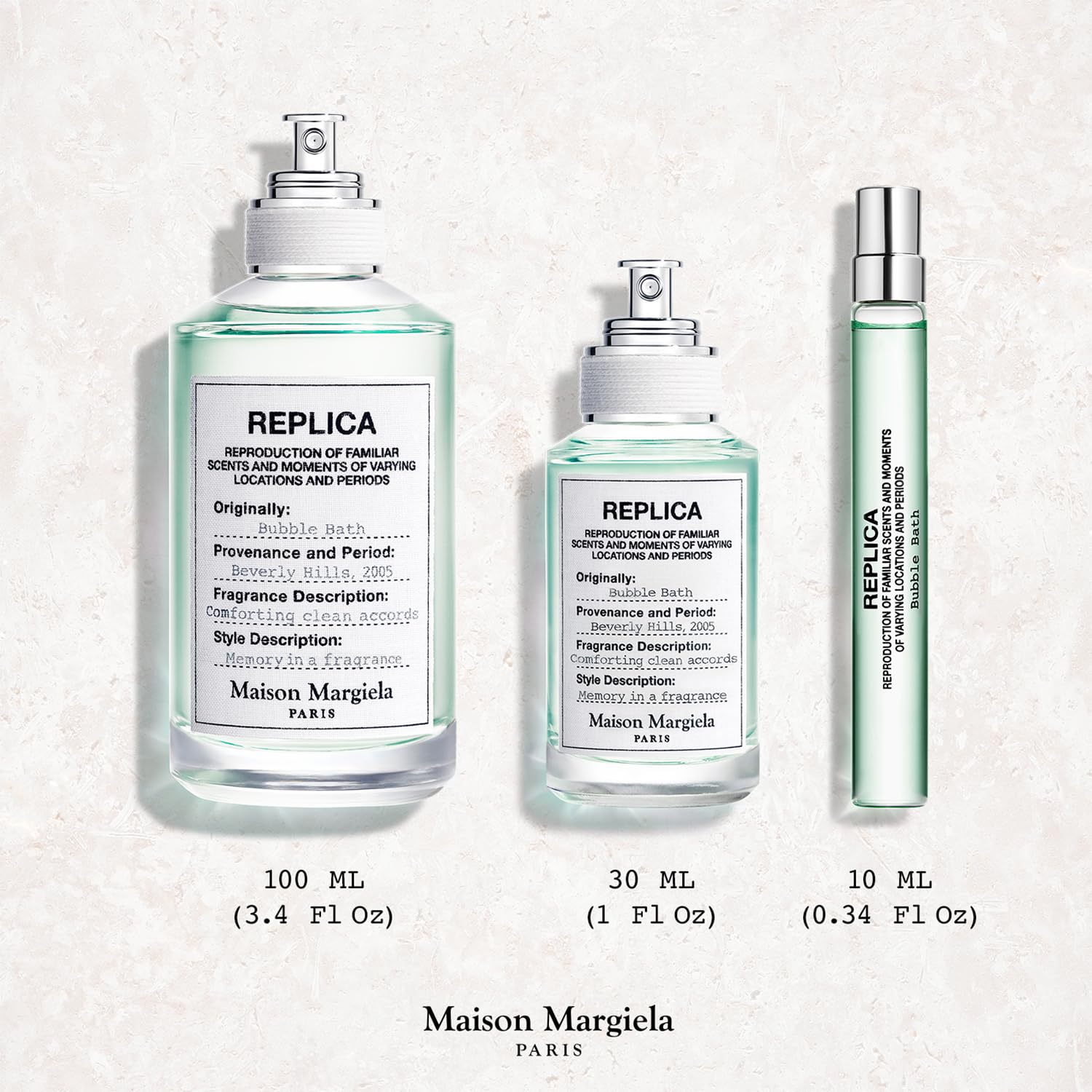 Maison Margiela Replica Baño de Burbujas pachulí crea nota envolvente.