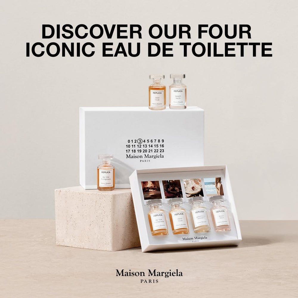 Presentación compacta Maison Margiela Replica, ideal para viaje y prueba de fragancias.