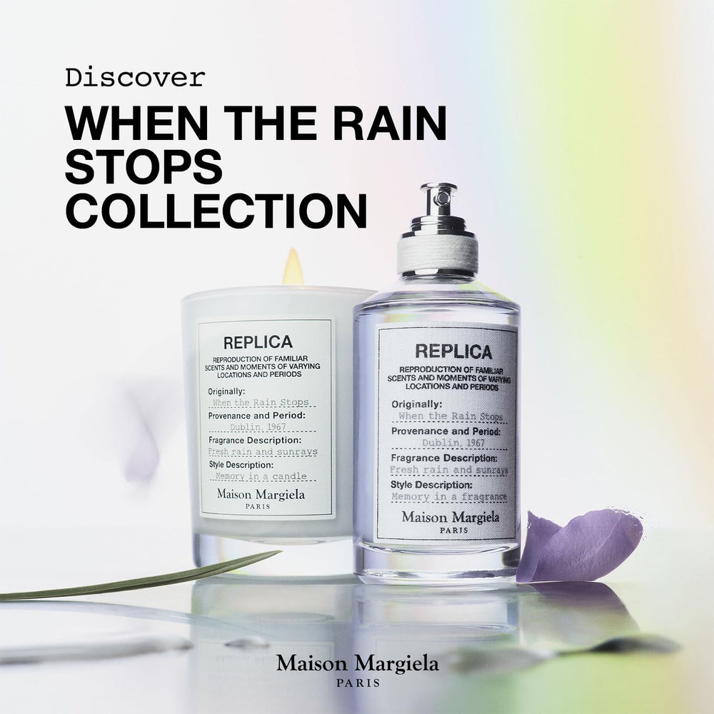 Maison Margiela Replica When the Rain Stops, sensación fresca tras la lluvia para uso diario.