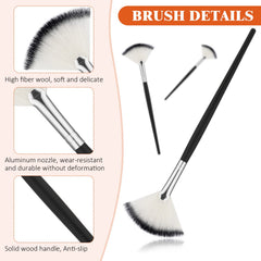 Maitys brocha abanico facial ligera y portátil para viaje