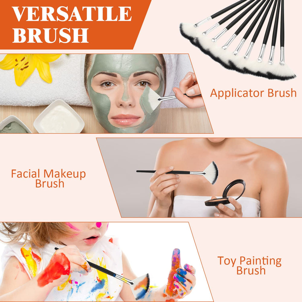 Maitys brocha abanico facial con funda protectora