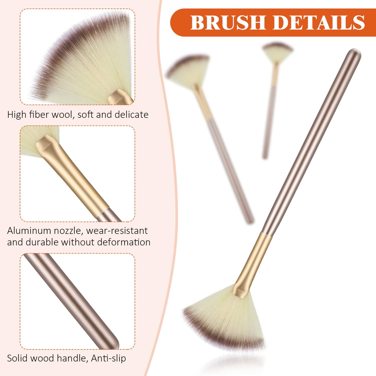 Maitys fibras suaves para pinceles faciales, aptos para piel sensible.