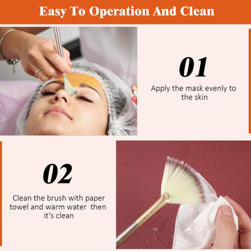 Maitys pinceles faciales para polvo y maquillaje, fácil de limpiar tras uso.