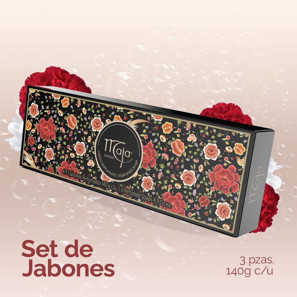 Maja soap notes rose and nutmeg evoke warm, inviting scent