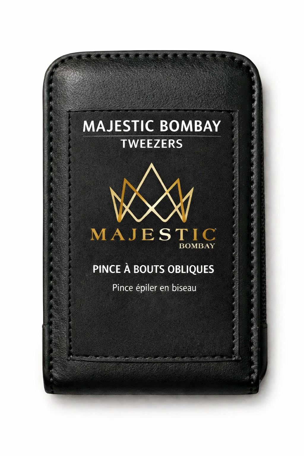 Majestic Bombay pinzas en estuche compacto para almacenamiento y uso diario.